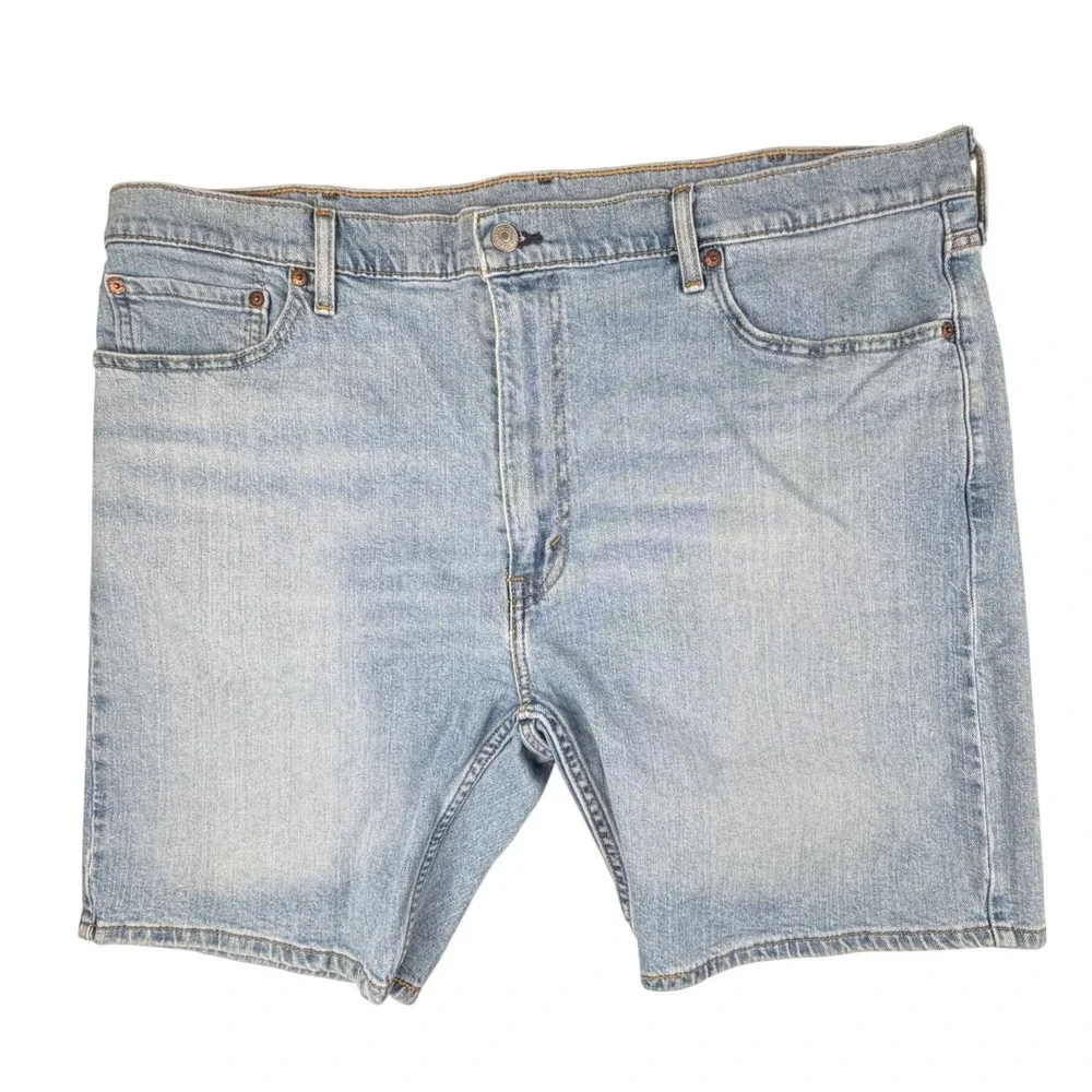 Levi Strauss 412 Slim Fit Denim Shorts Mens 42 Light Wash Blue 39387-0039
